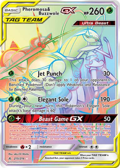 Pheromosa & Buzzwole-GX, Unbroken Bonds 215