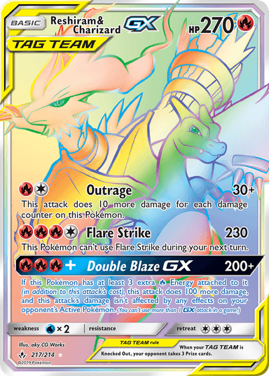 Reshiram & Charizard-GX, Unbroken Bonds 217