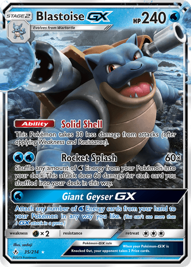 Blastoise-GX, Unbroken Bonds 35