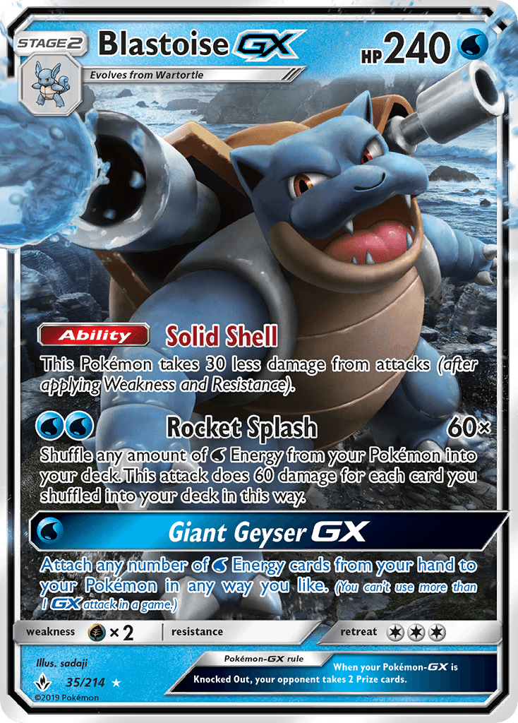 Blastoise-GX, Unbroken Bonds 35
