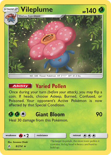 Vileplume, Unbroken Bonds 8