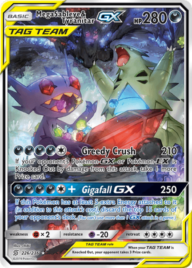 Mega Sableye & Tyranitar-GX, Unified Minds 226