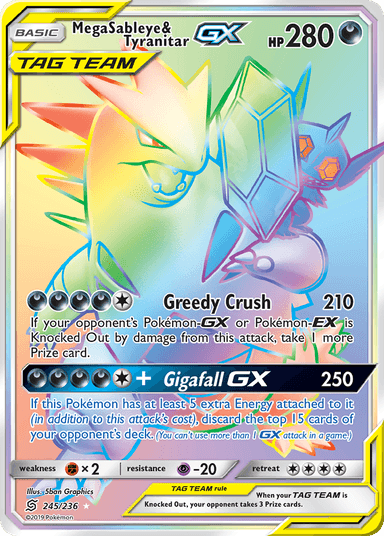Mega Sableye & Tyranitar-GX, Unified Minds 245