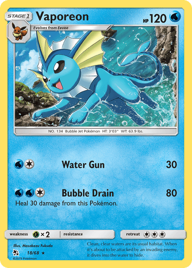 Vaporeon, Hidden Fates 18