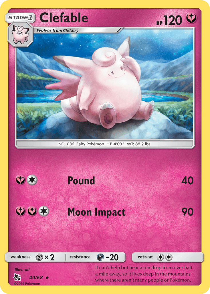 Clefable, Hidden Fates 40