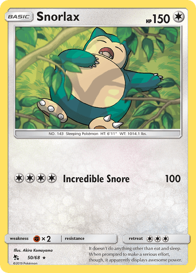 Snorlax, Hidden Fates 50