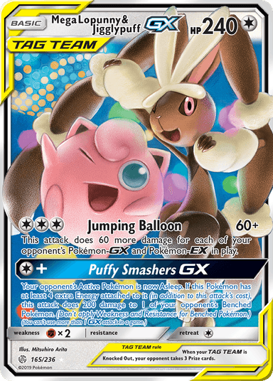 Mega Lopunny & Jigglypuff-GX, Cosmic Eclipse 165