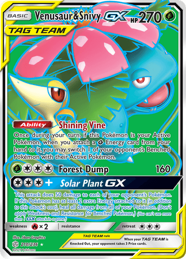 Venusaur & Snivy-GX, Cosmic Eclipse 210