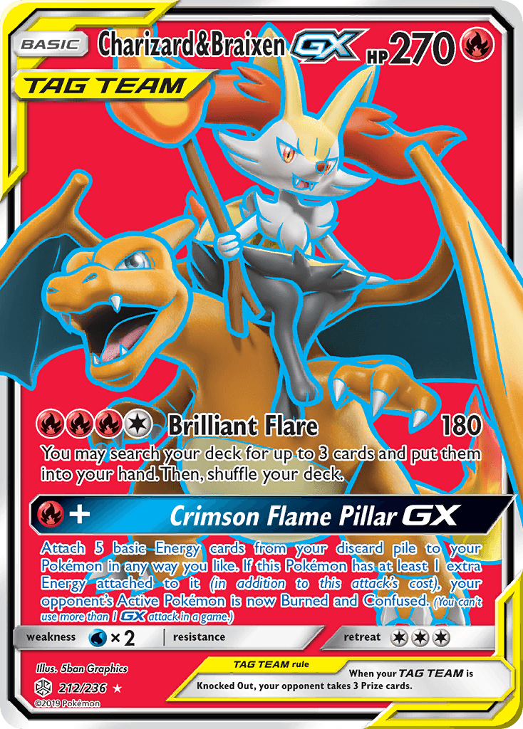 Charizard & Braixen-GX, Cosmic Eclipse 212