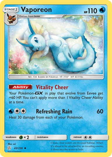 Vaporeon, Cosmic Eclipse 42