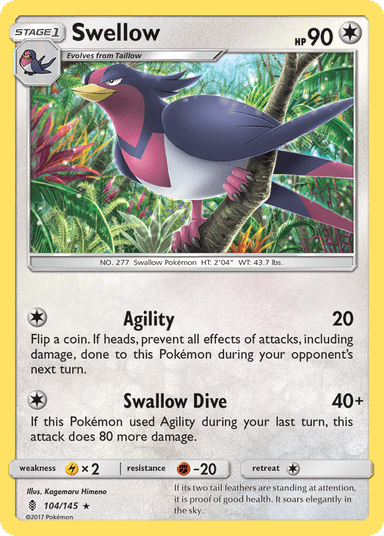 Swellow, Guardians Rising 104