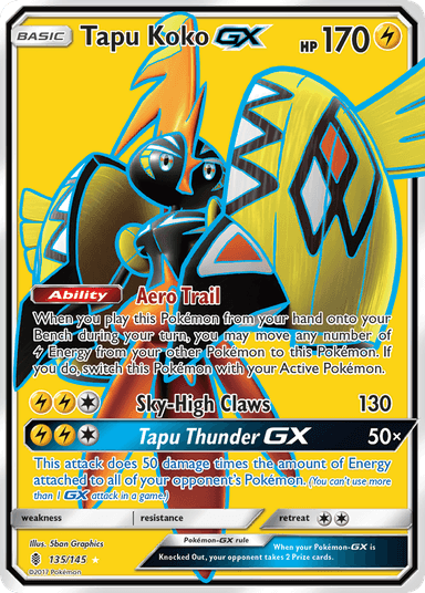 Tapu Koko-GX, Guardians Rising 135