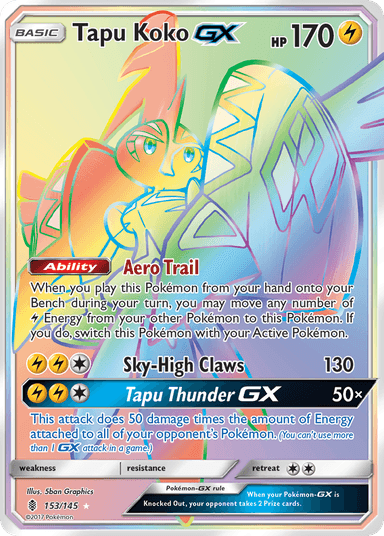 Tapu Koko-GX, Guardians Rising 153