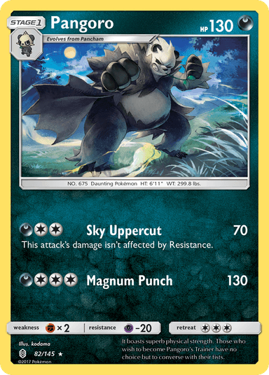 Pangoro, Guardians Rising 82