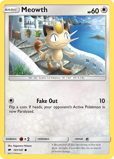 Meowth, Burning Shadows 101