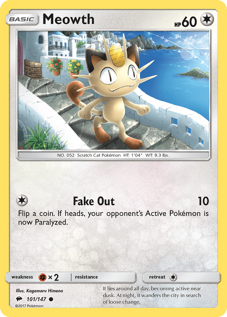 Meowth, Burning Shadows 101