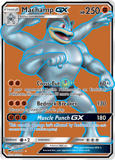 Machamp-GX, Burning Shadows 135