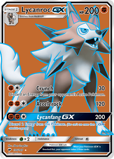 Lycanroc-GX, Burning Shadows 136