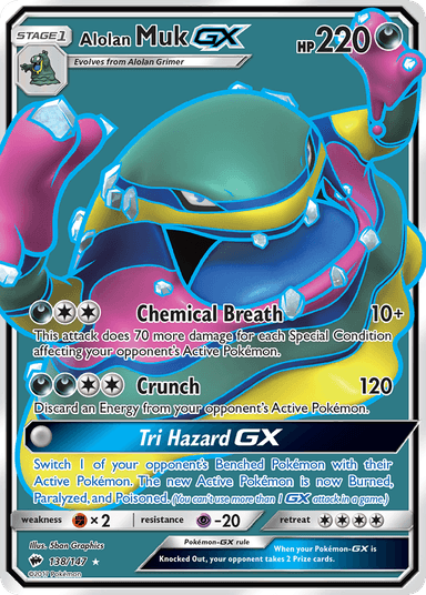 Alolan Muk-GX, Burning Shadows 138