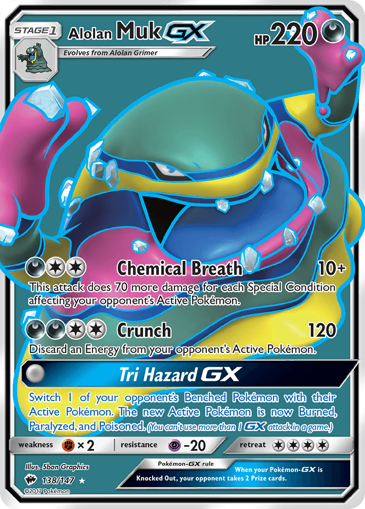 Alolan Muk-GX, Burning Shadows 138