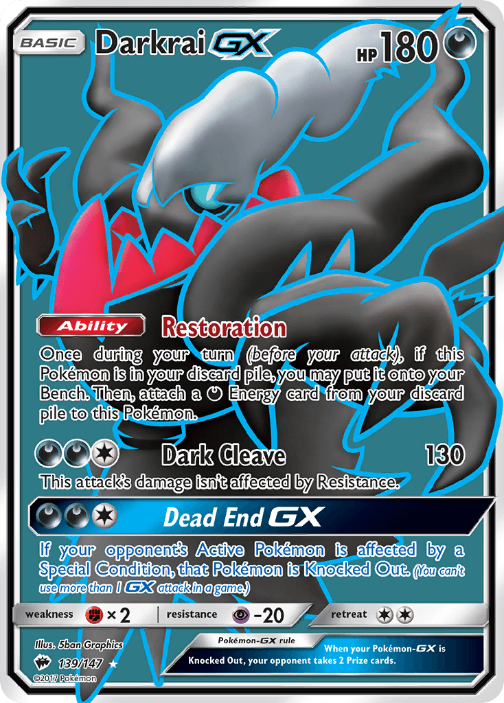 Darkrai-GX, Burning Shadows 139