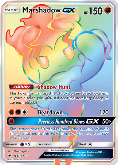 Marshadow-GX, Burning Shadows 156