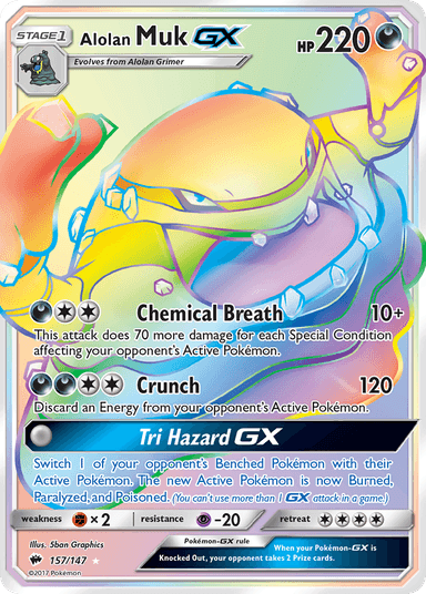 Alolan Muk-GX, Burning Shadows 157