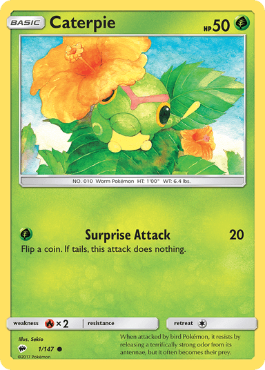 Caterpie, Burning Shadows 1