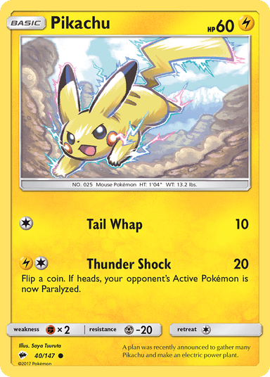 Pikachu, Burning Shadows 40