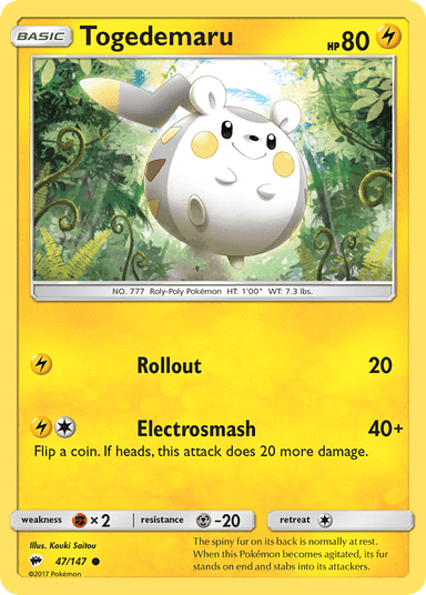 Togedemaru, Burning Shadows 47