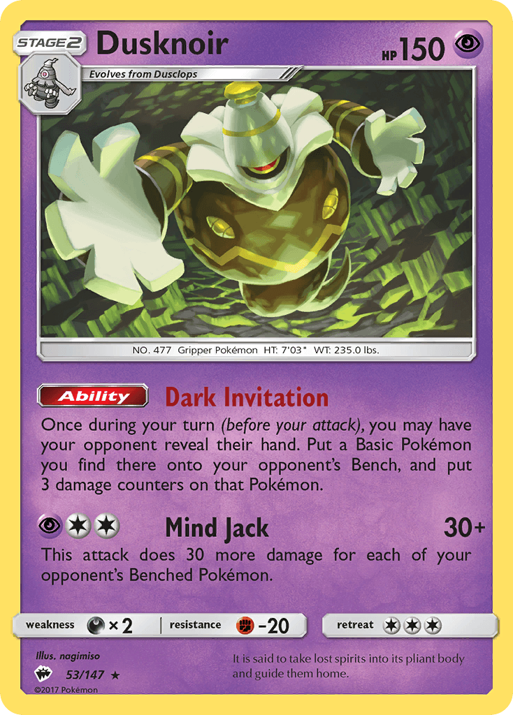 Dusknoir, Burning Shadows 53