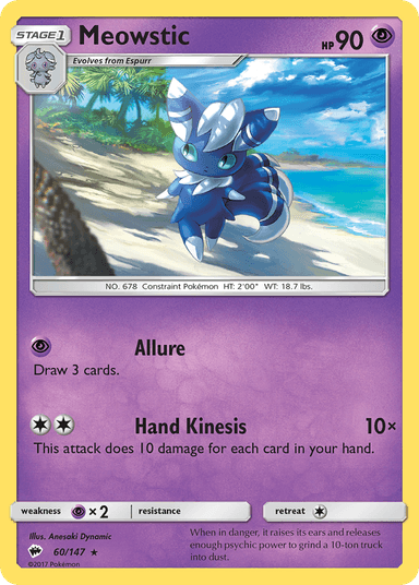 Meowstic, Burning Shadows 60