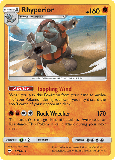 Rhyperior, Burning Shadows 67