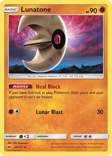 Lunatone, Burning Shadows 68