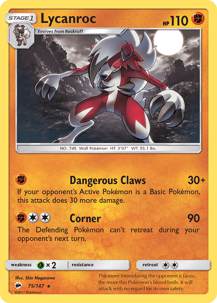 Lycanroc, Burning Shadows 75