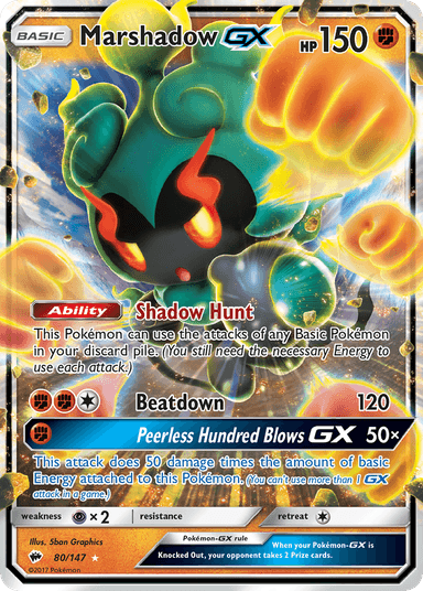 Marshadow-GX, Burning Shadows 80