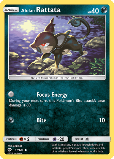 Alolan Rattata, Burning Shadows 81