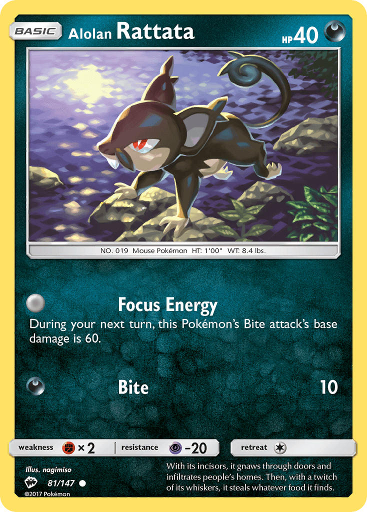 Alolan Rattata, Burning Shadows 81