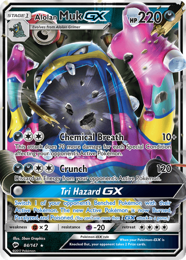 Alolan Muk-GX, Burning Shadows 84