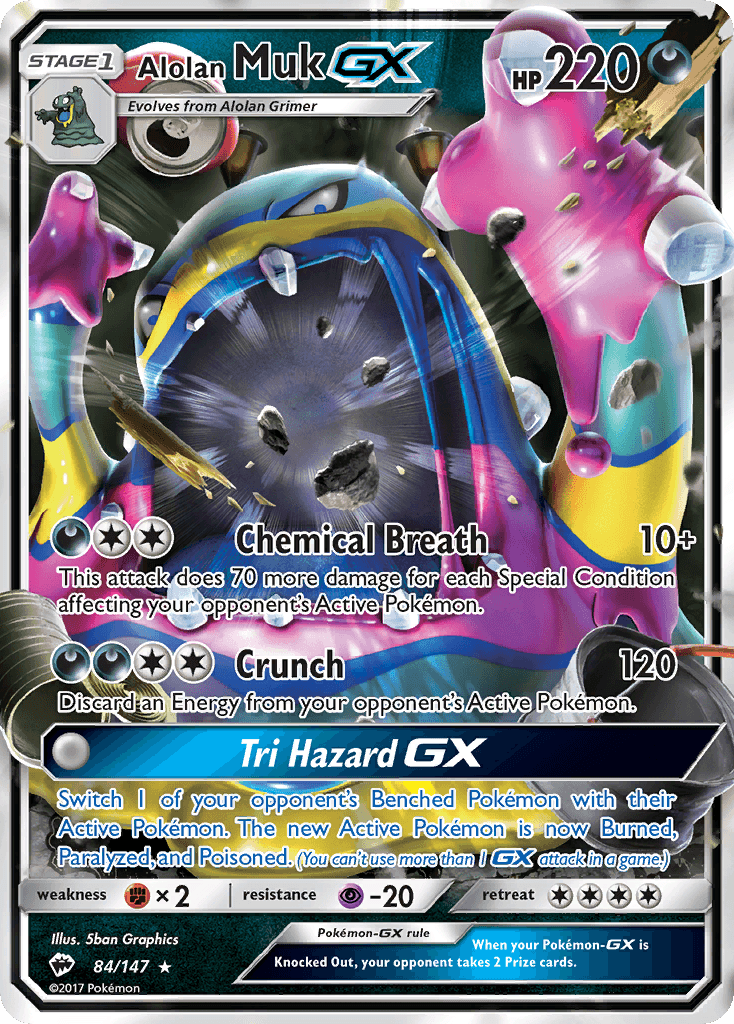 Alolan Muk-GX, Burning Shadows 84
