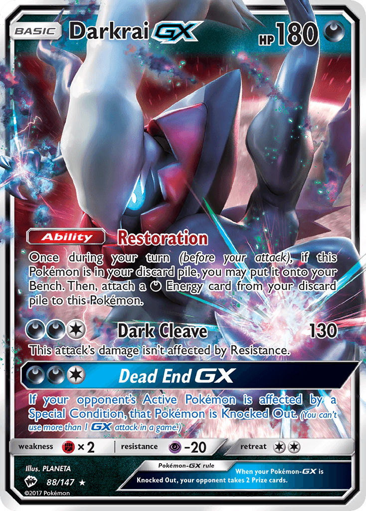 Darkrai-GX, Burning Shadows 88