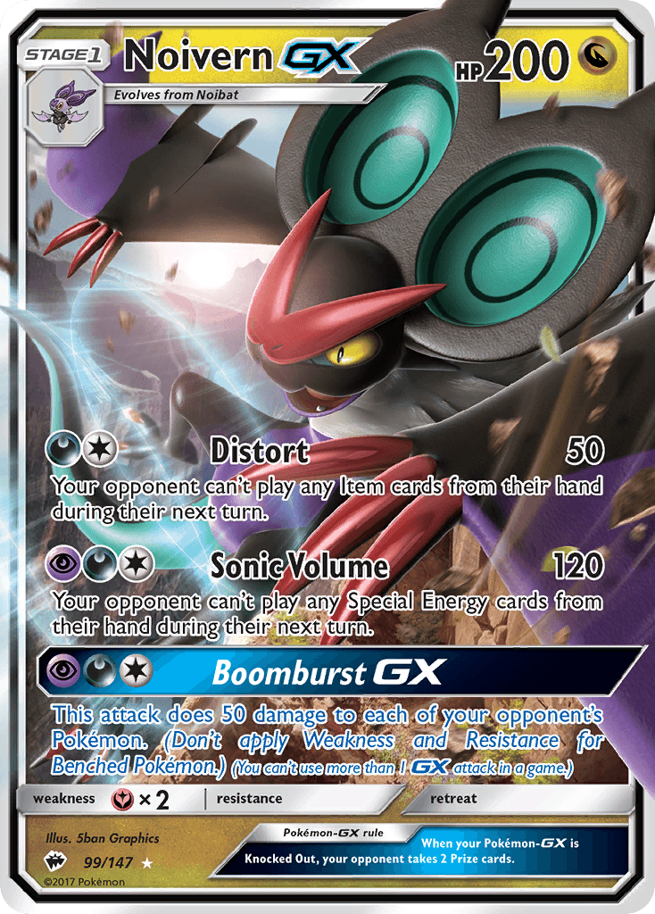 Noivern-GX, Burning Shadows 99
