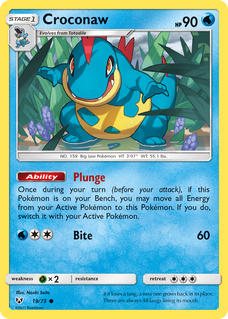 Croconaw, Shining Legends 19