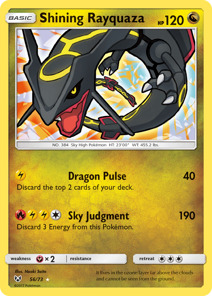 Shining Rayquaza, Shining Legends 56