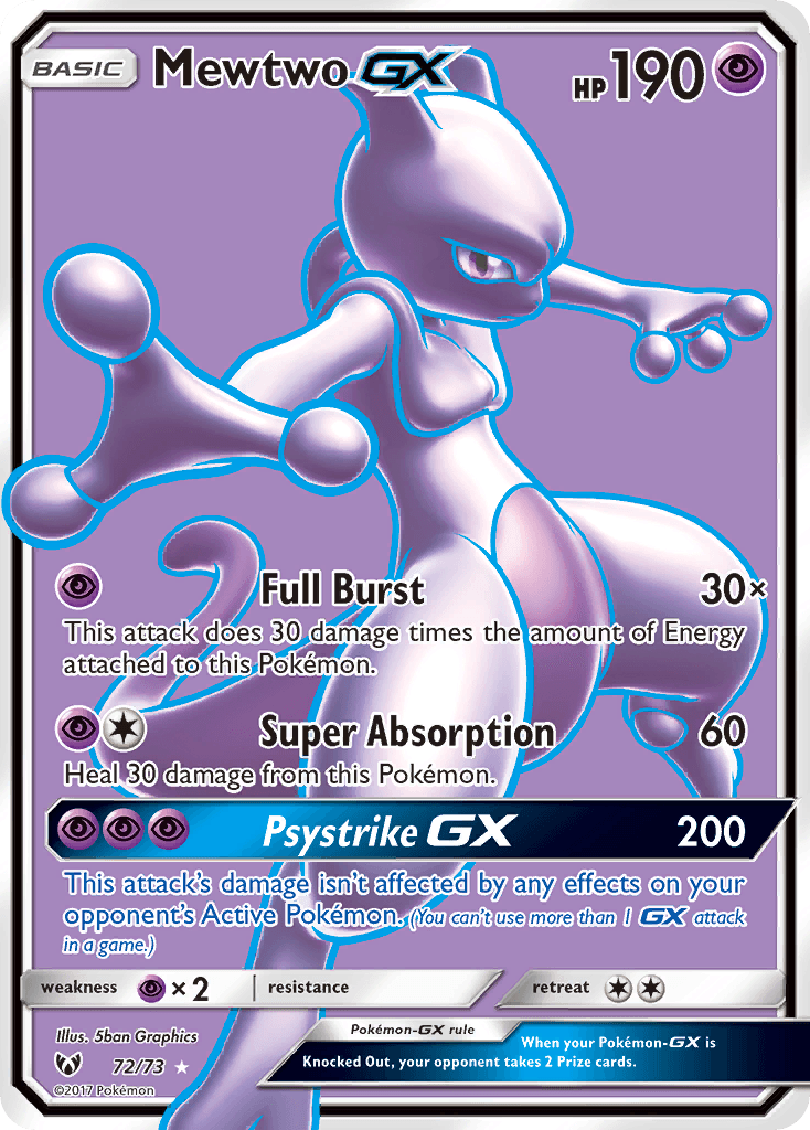 Mewtwo-GX, Shining Legends 72