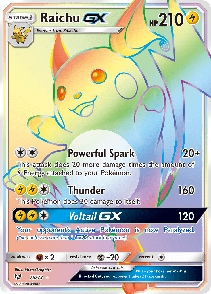 Raichu-GX, Shining Legends 75