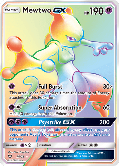 Mewtwo-GX, Shining Legends 76
