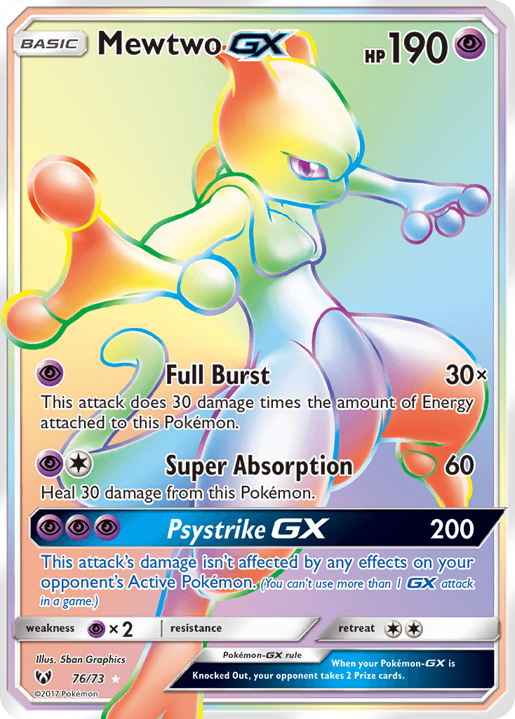 Mewtwo-GX, Shining Legends 76