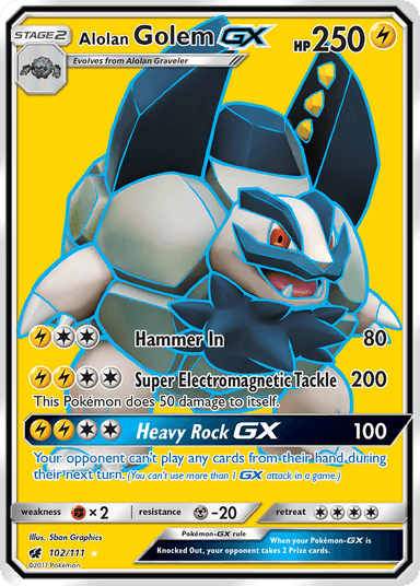 Alolan Golem-GX, Crimson Invasion 102