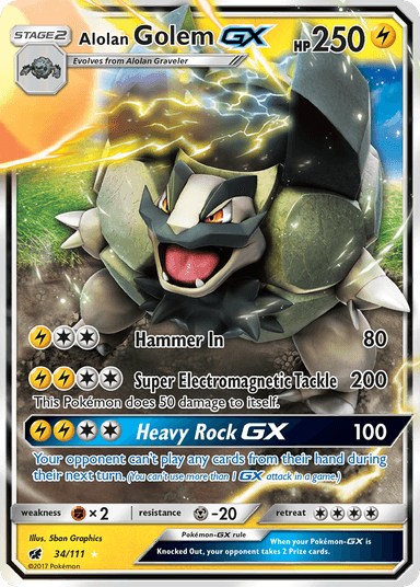 Alolan Golem-GX, Crimson Invasion 34